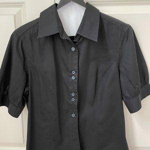 TrioFit Double Button Short Sleeve Dress Shirt, 36C Long